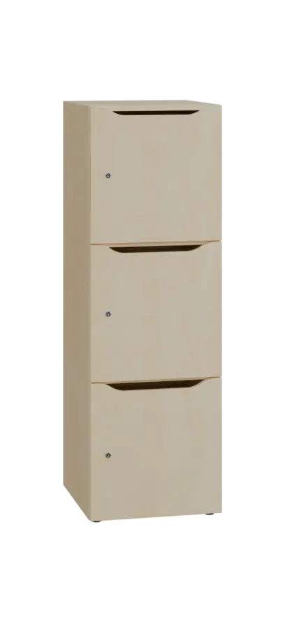DOMINOU 33 úložná skříň 3-boxová, 1367x450x400 mm, bříza světlá
